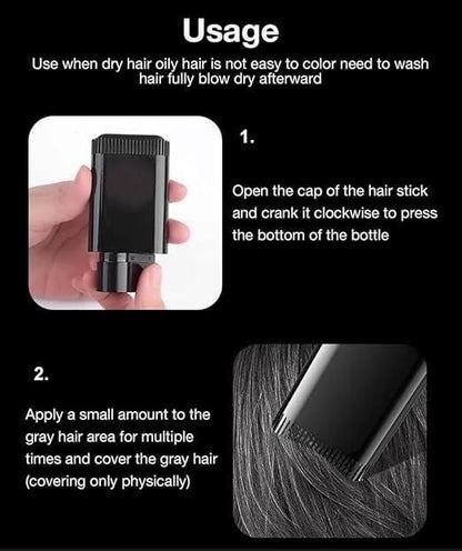 Covering White Hair is Simple and Convenient 20gm - Black Pack of 2